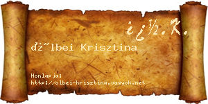 Ölbei Krisztina névjegykártya